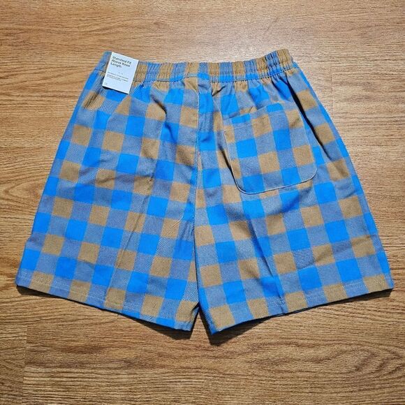 Nike Life Plaid Checkered Shorts Dark Driftwood Photo Blue Men's S DQ5186-258 - Picture 3 of 15